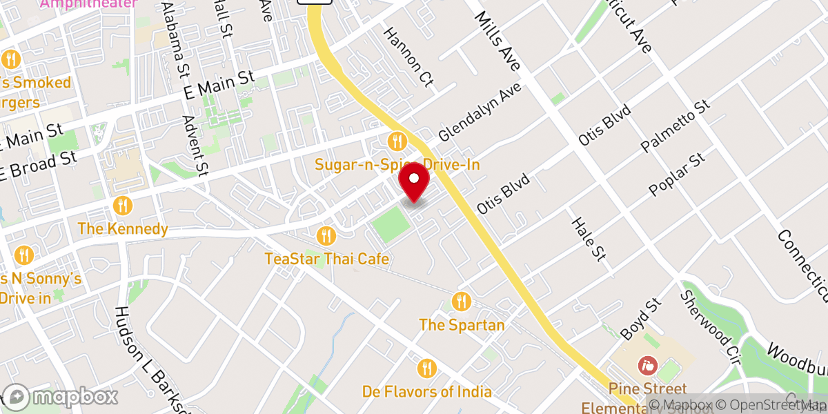 Map showing location of Gathering Anglican Church