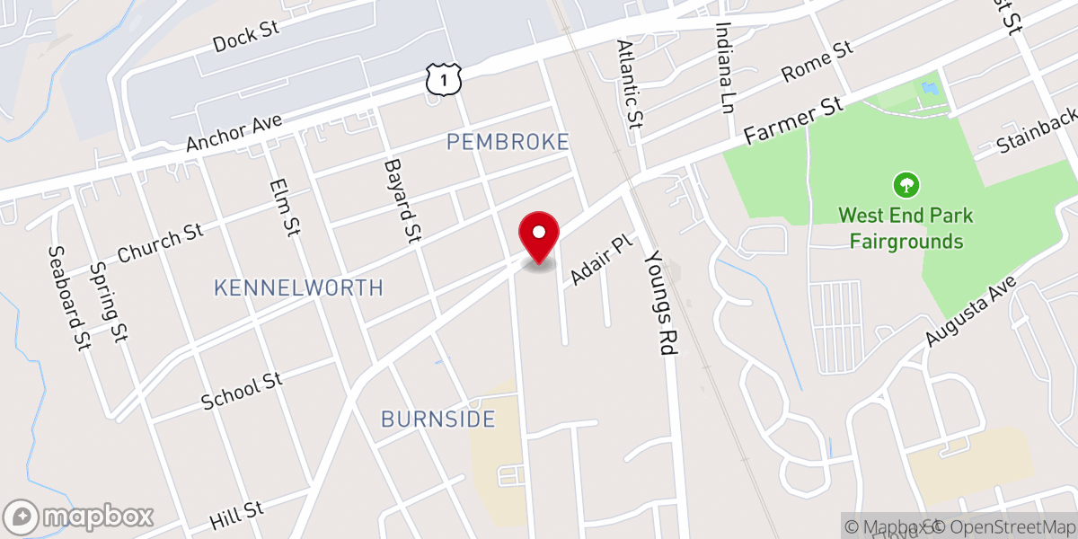 Map showing location of Third Presbyterian Church