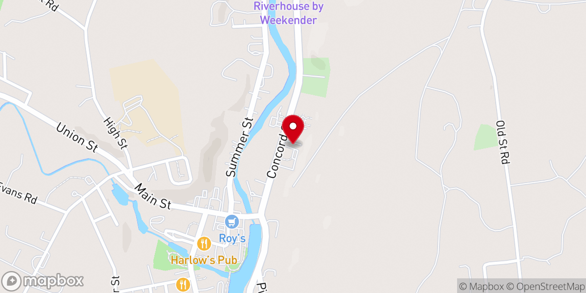 Map showing location of Peterborough United Methodist Church PUMC NH