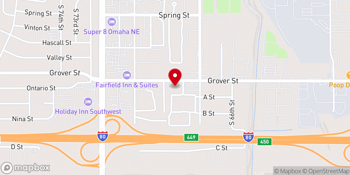 Map showing location of Favor de Dios Church