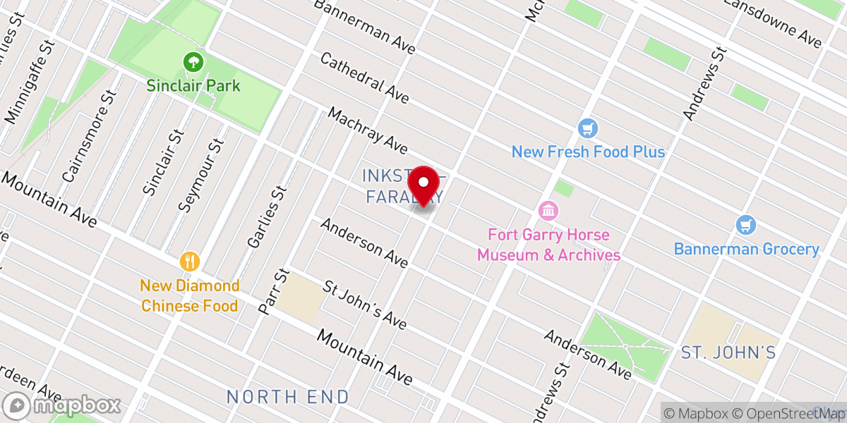 Map showing location of Our Lady of the Rosary Church
