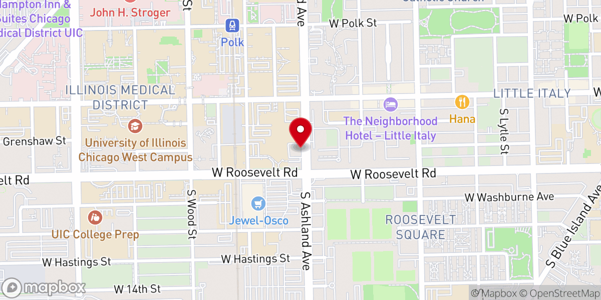 Map showing location of First Immanuel Lutheran Church