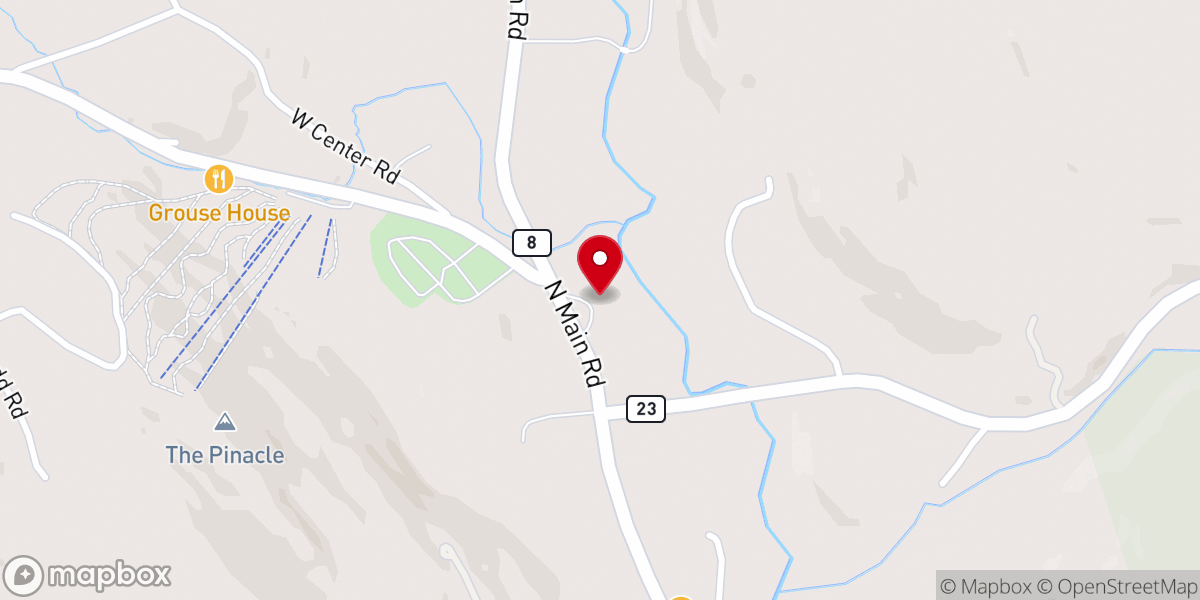 Map showing location of First Congregational Church of Otis