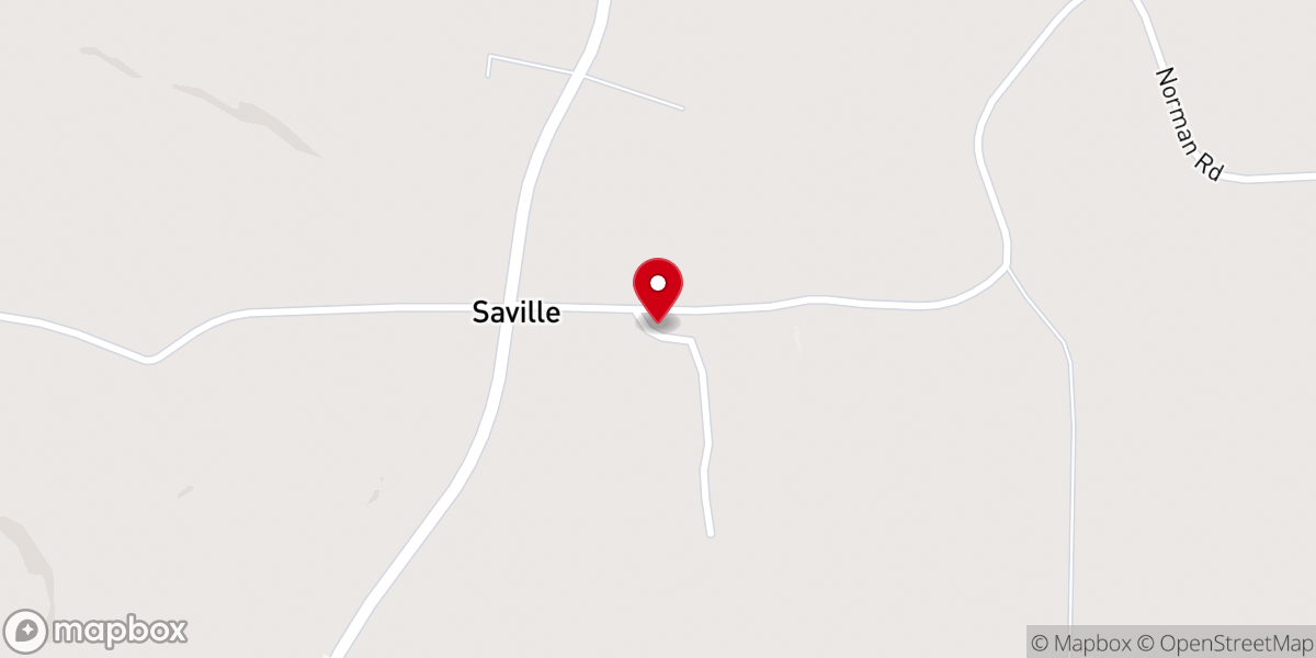 Map showing location of Saville Church