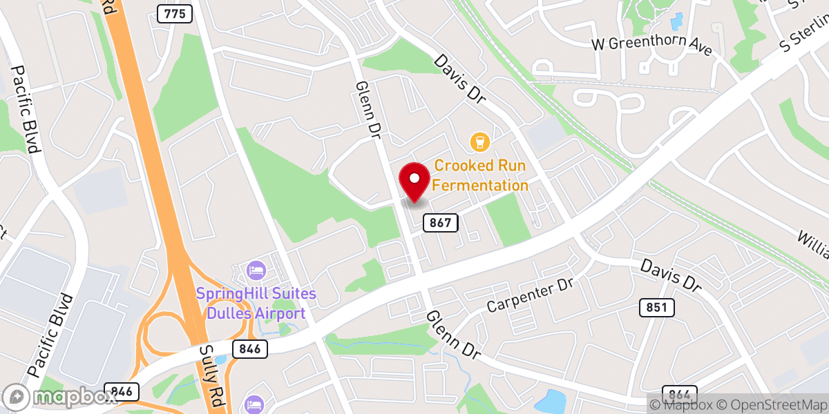 Map showing location of Virginia Fellowship Church