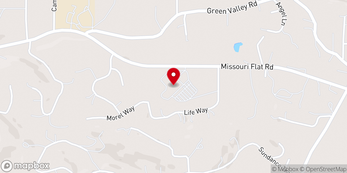 Map showing location of Green Valley Community Church