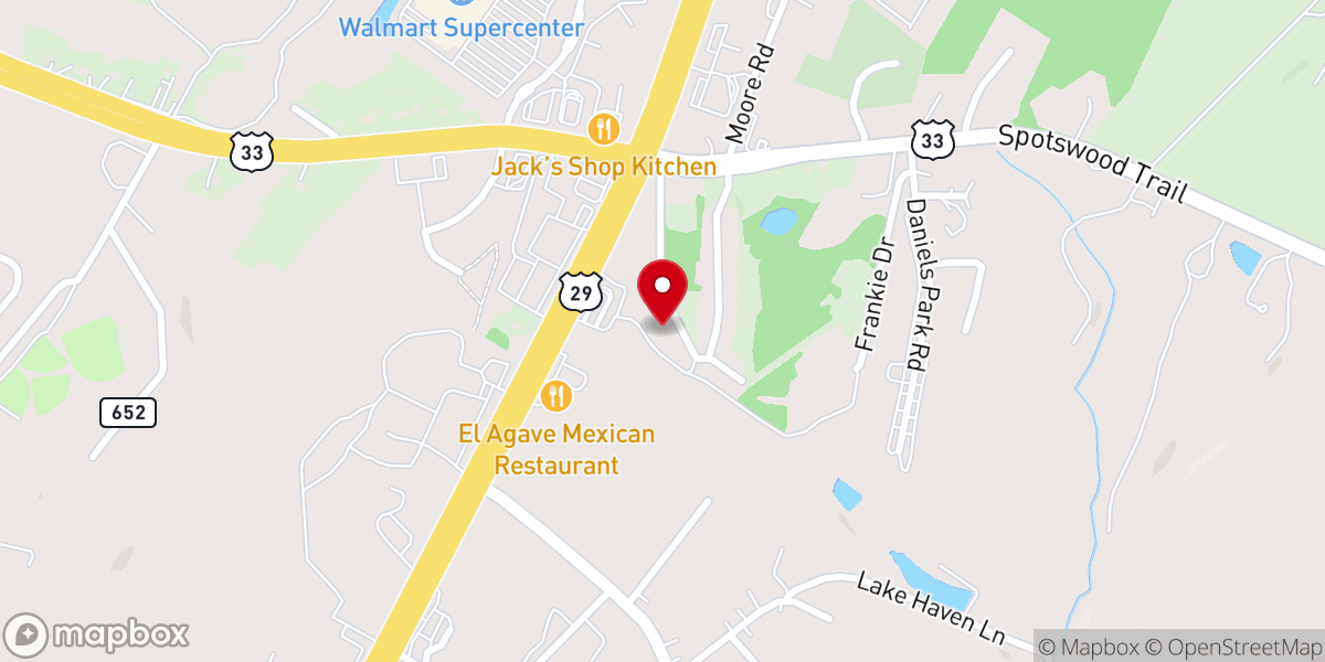 Map showing location of Victory World Outreach Center