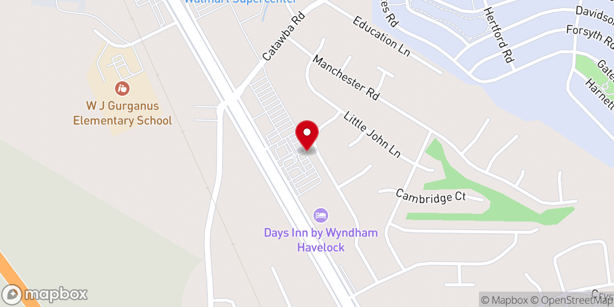 Map showing location of True Vine Christian Book Store