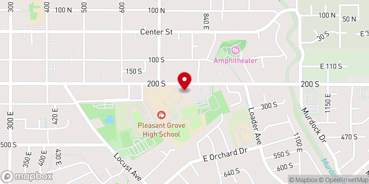 Map showing location of Pleasant Grove High School Seminary