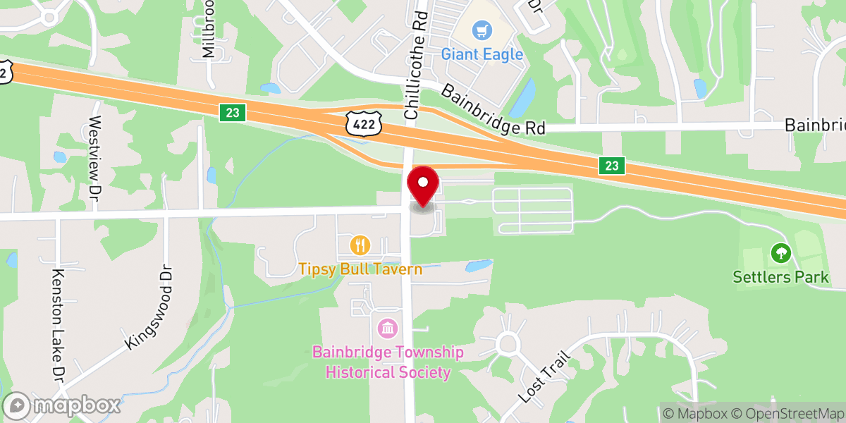 Map showing location of Bainbridge Community Church