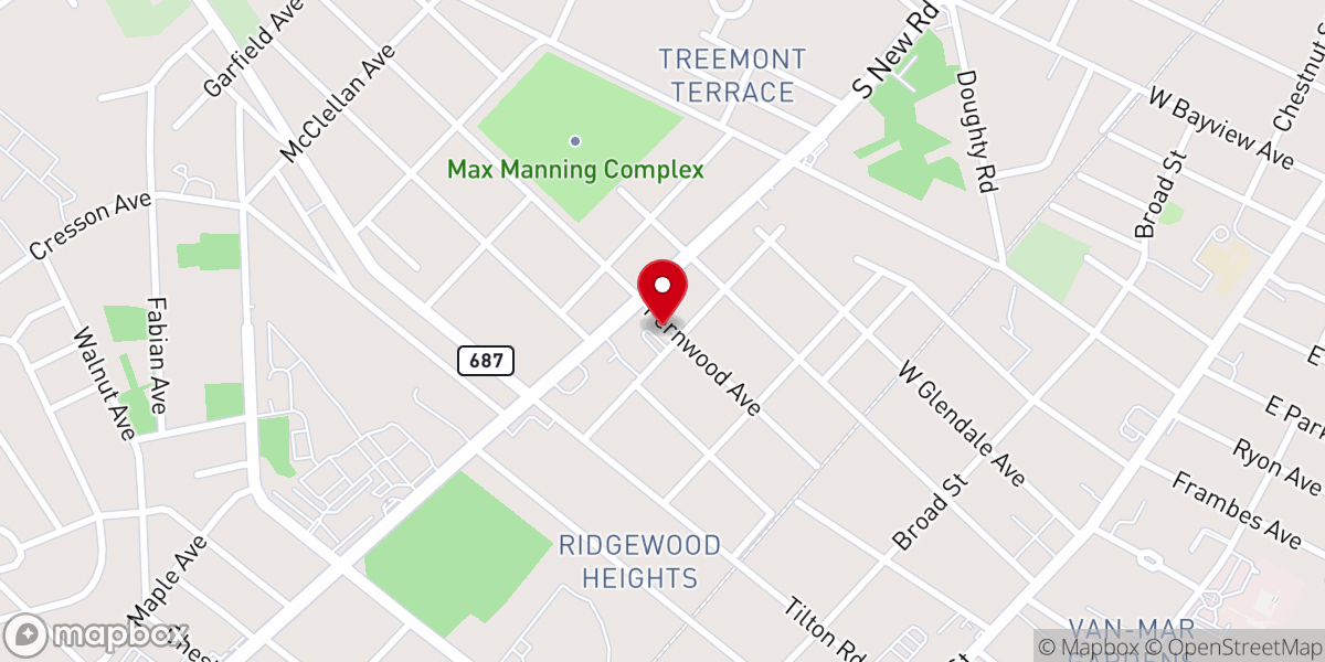 Map showing location of Mt Pleasant Baptist Church