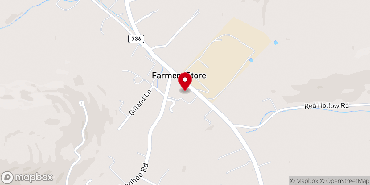 Map showing location of Fort Chiswell Methodist Church