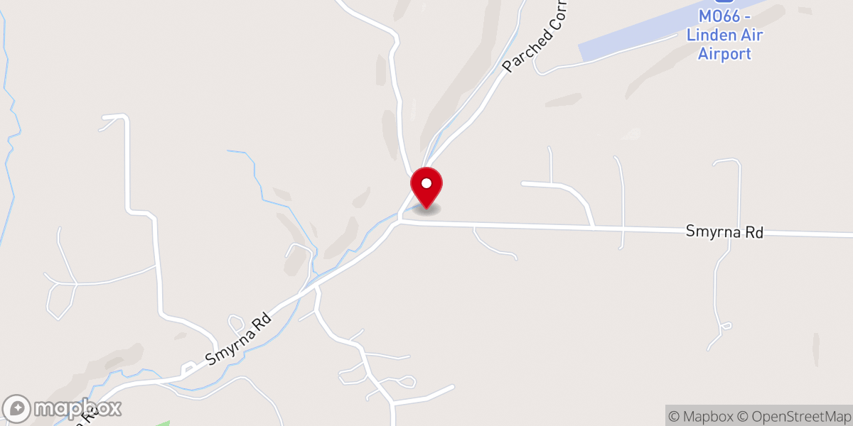 Map showing location of Smyrnah Church