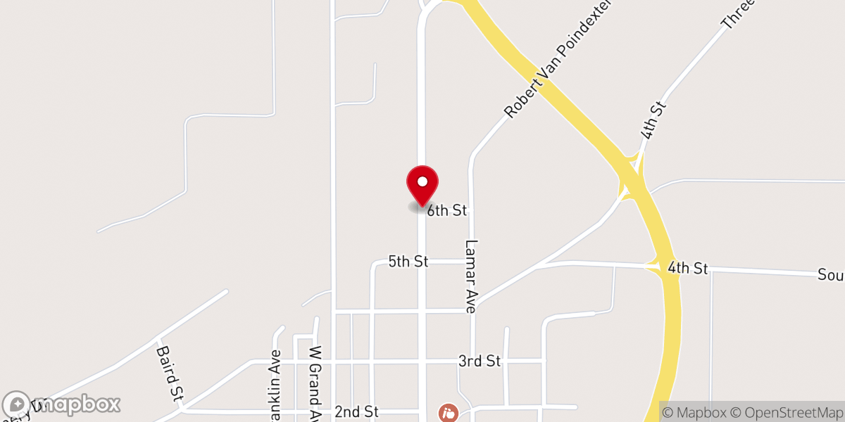 Map showing location of St James Baptist Church