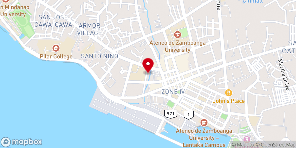 Map showing location of The Church in Zamboanga