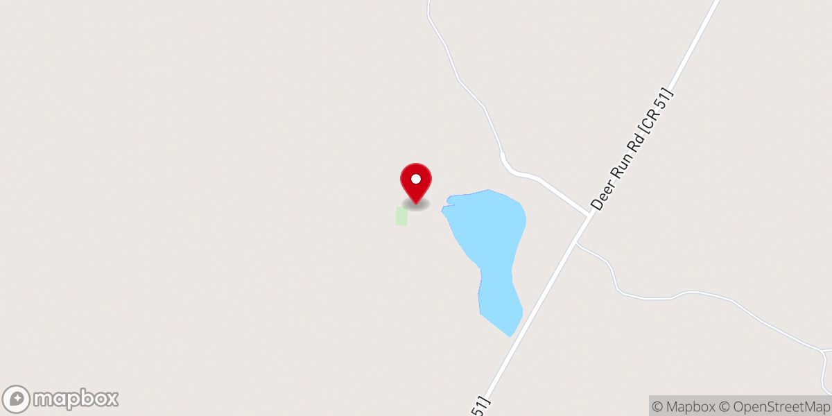 Map showing location of Pine Bloom Church