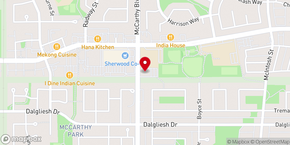 Map showing location of Holy Family Parish