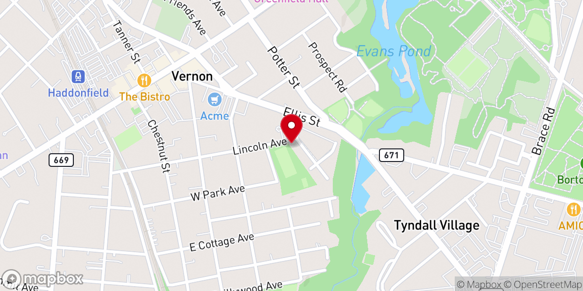Map showing location of Mt Olivet Baptist Church