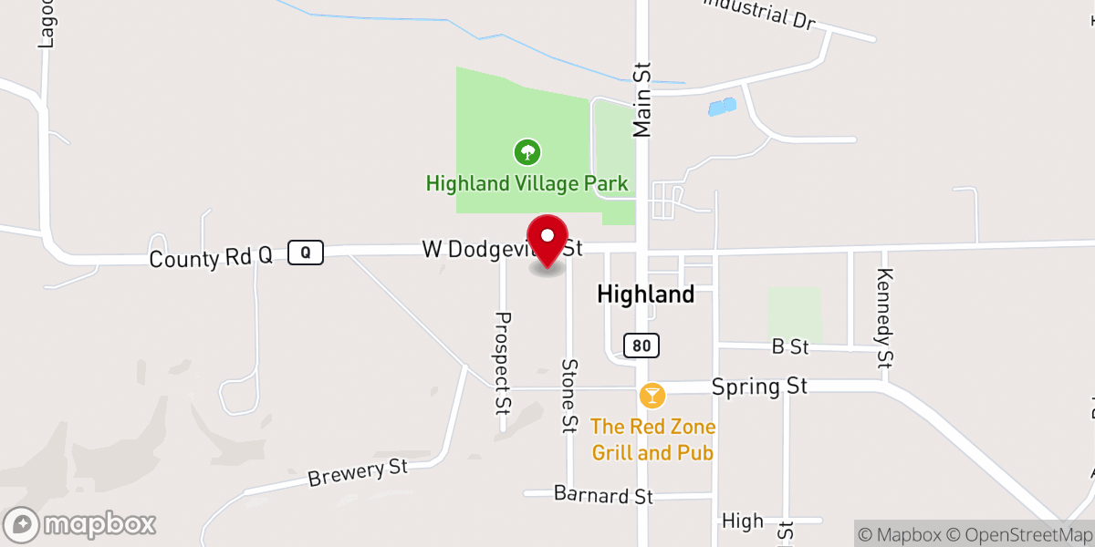 Map showing location of St Philips Catholic Church