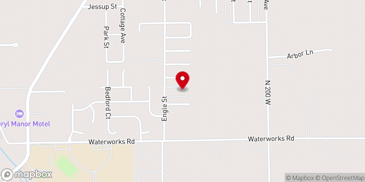 Map showing location of New Hope United Brethren Church