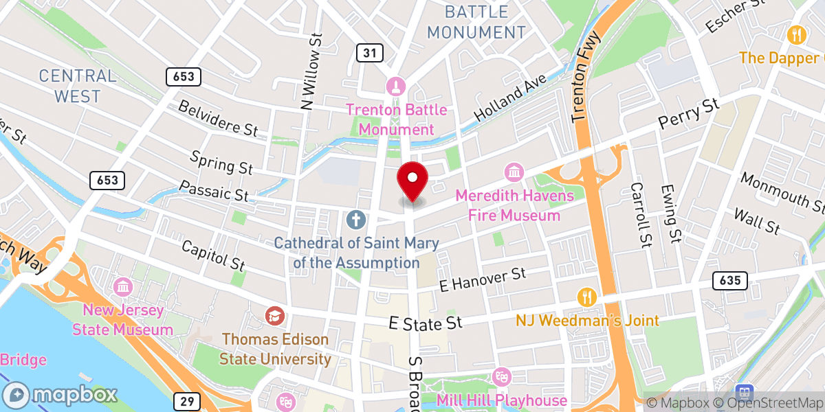 Map showing location of Mt. Nebo Glorious Tabernacle