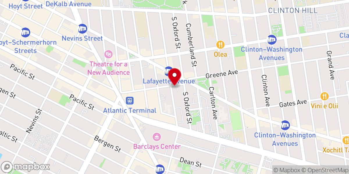 Map showing location of Brooklyn Hanson Place Seventh-day Adventist Church