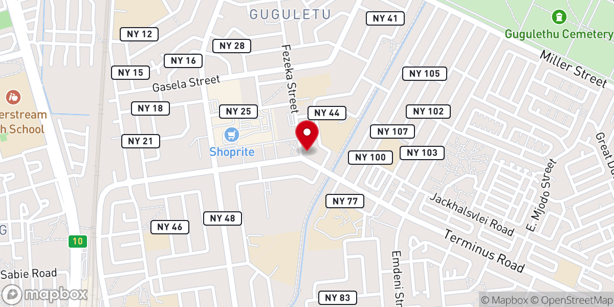 Map showing location of St Mary Magdalene Anglican Church