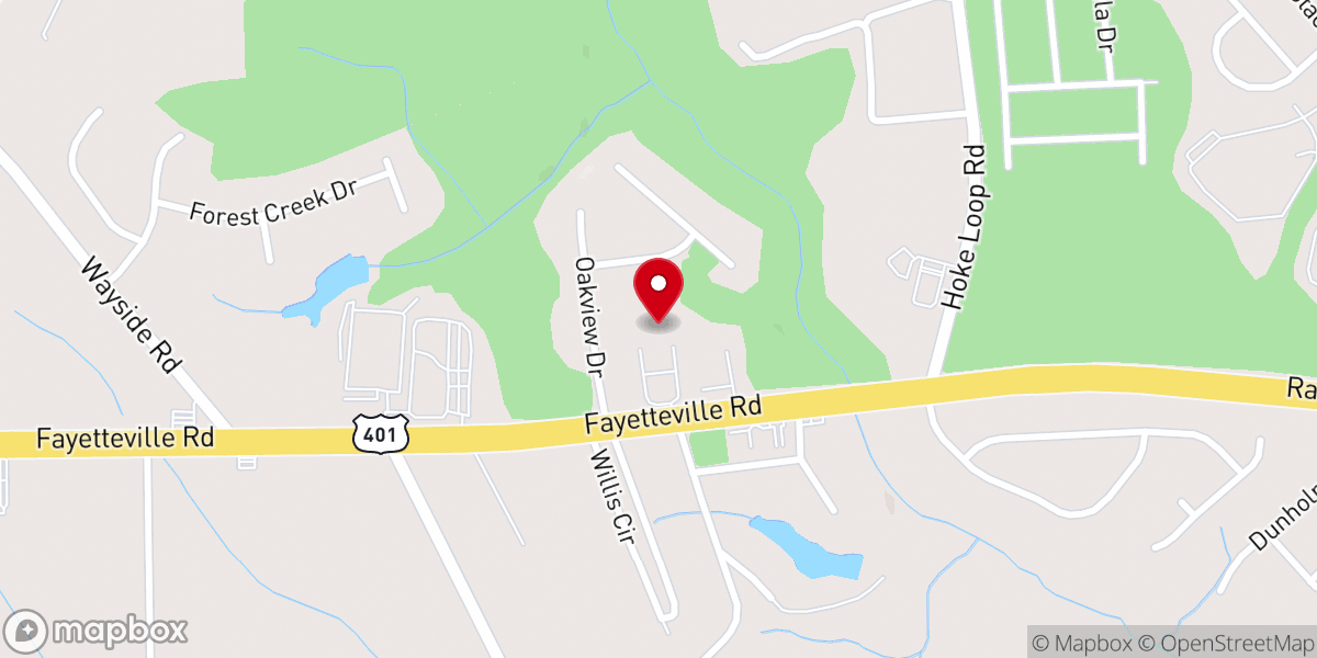 Map showing location of Cape Fear Conference B Headquarters