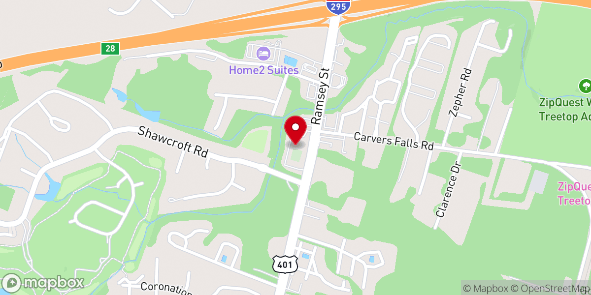 Map showing location of Cedar Falls Baptist Church