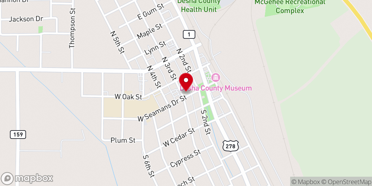 Map showing location of Saint Paul Episcopal Church