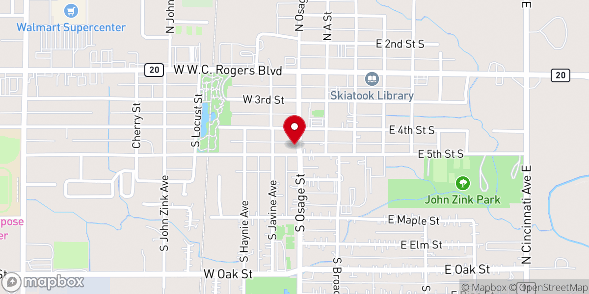 Map showing location of Sacred Heart Catholic Church