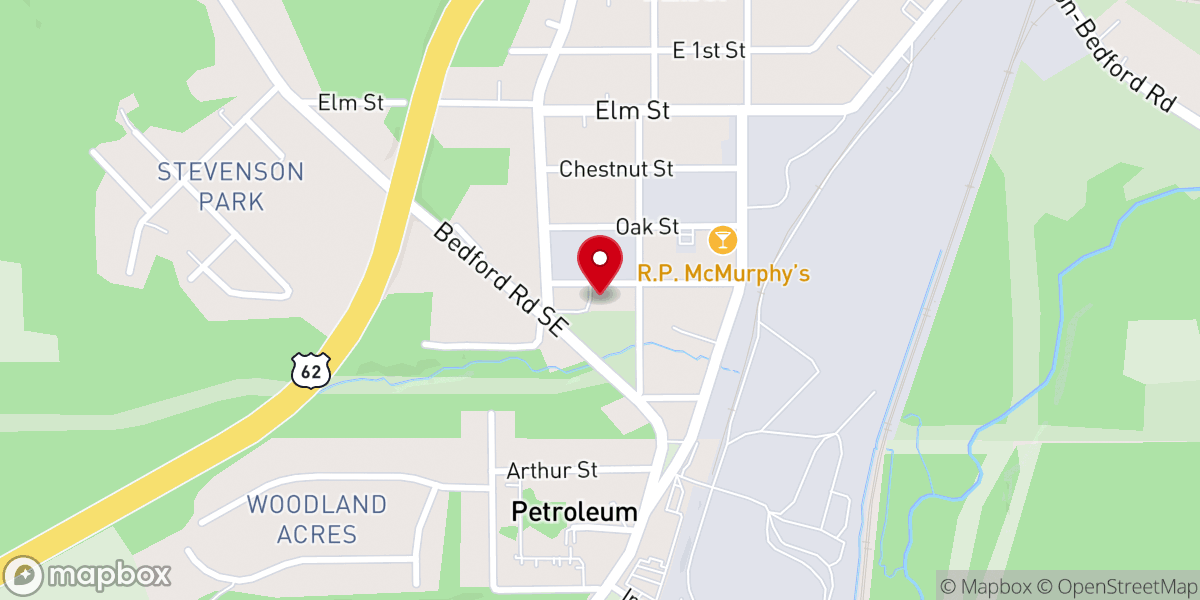 Map showing location of St Bernadette's Church
