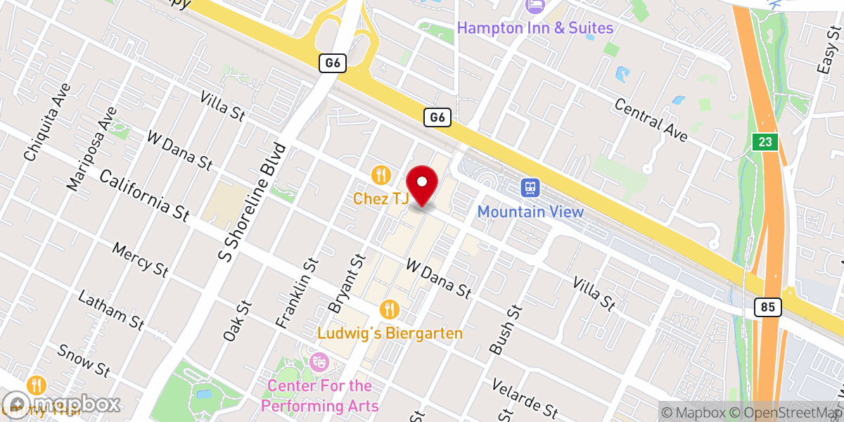 Map showing location of Sunday Assembly Silicon Valley