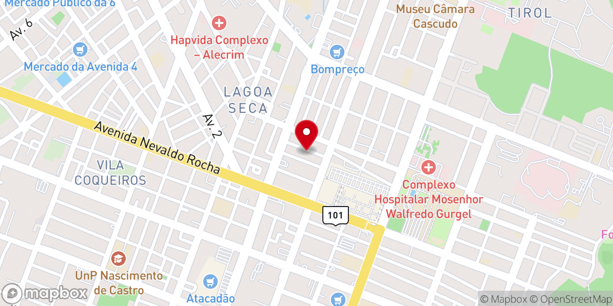 Map showing location of Sara Nossa Terra | Sede Natal