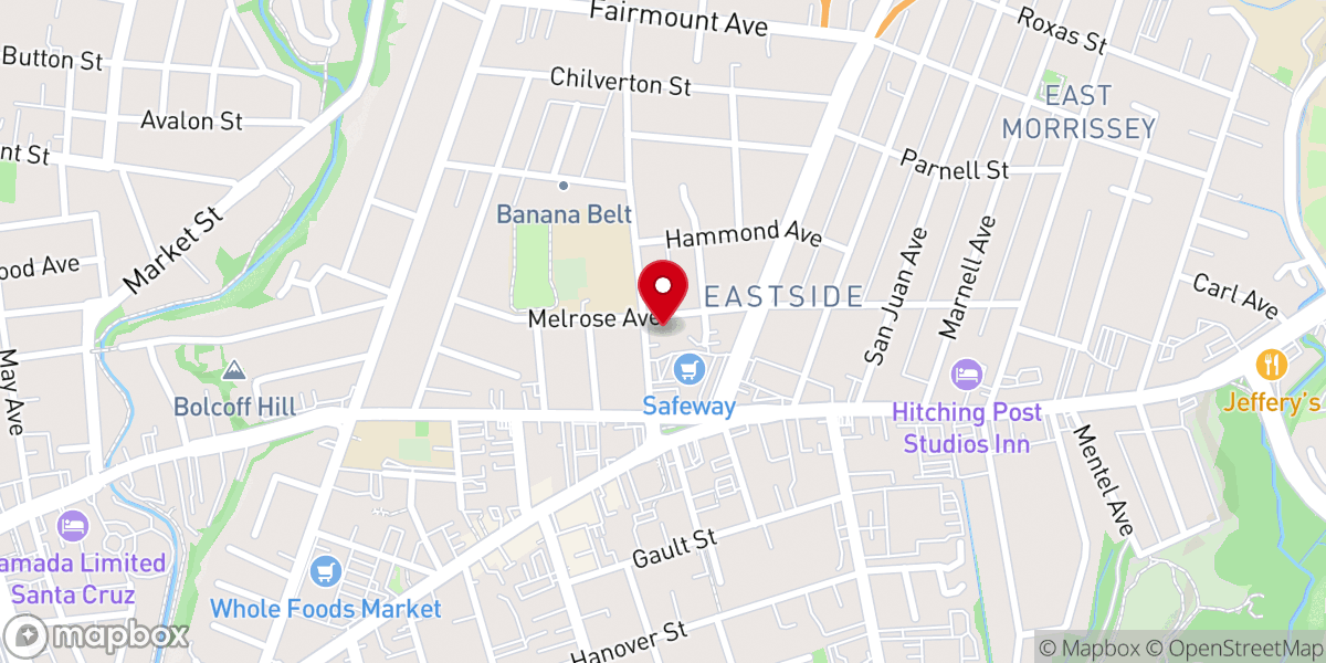 Map showing location of Trinity Presbyterian Church