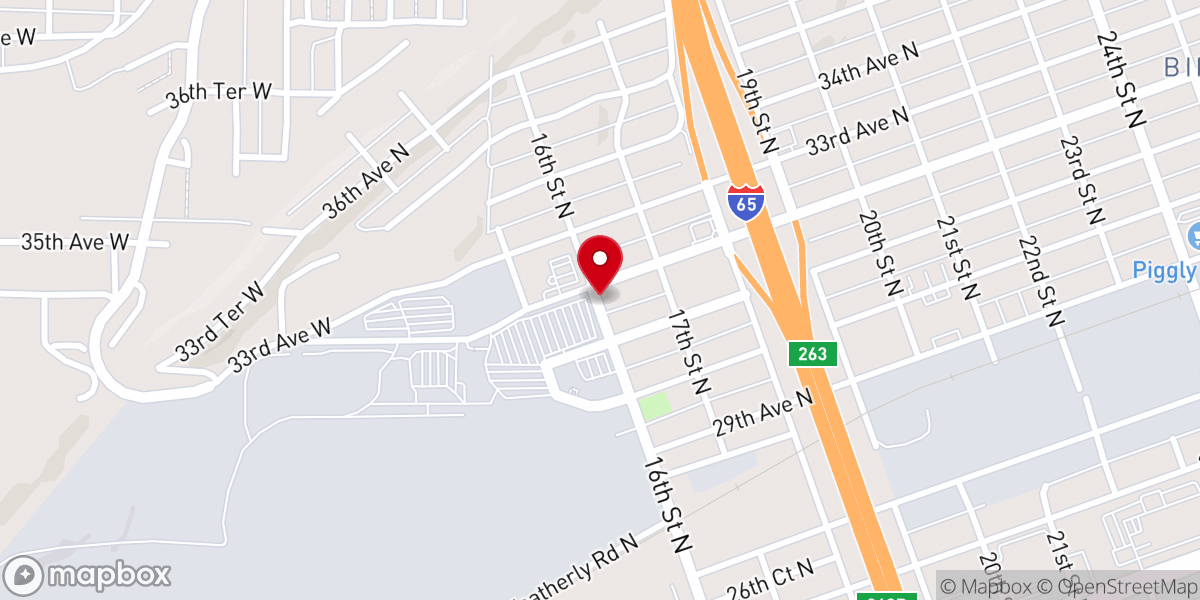 Map showing location of Acipco United Methodist Church