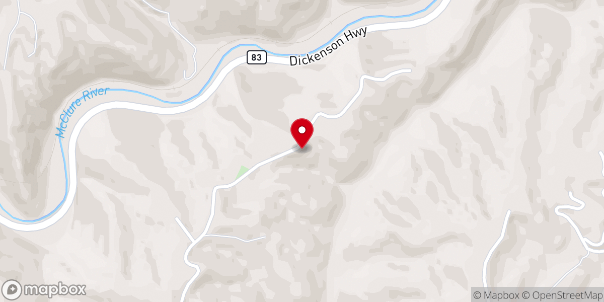 Map showing location of Grace Fellowship Baptist Church
