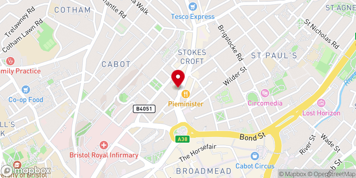 Map showing location of Redeemed Christian Church Of God