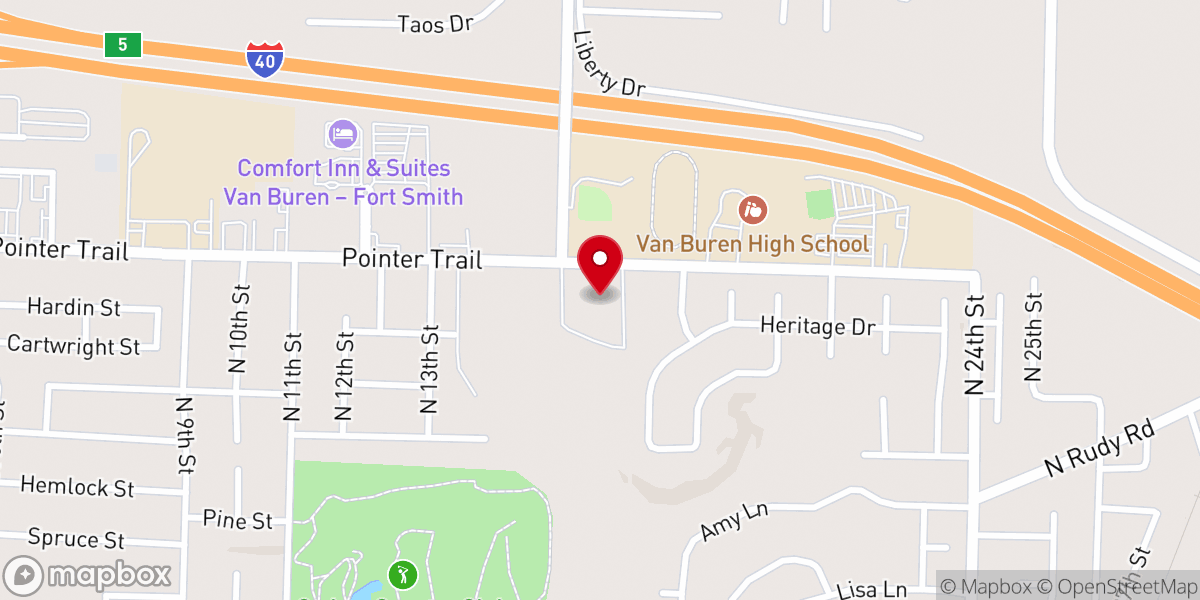Map showing location of Heritage United Methodist Church - Food Distribution Center