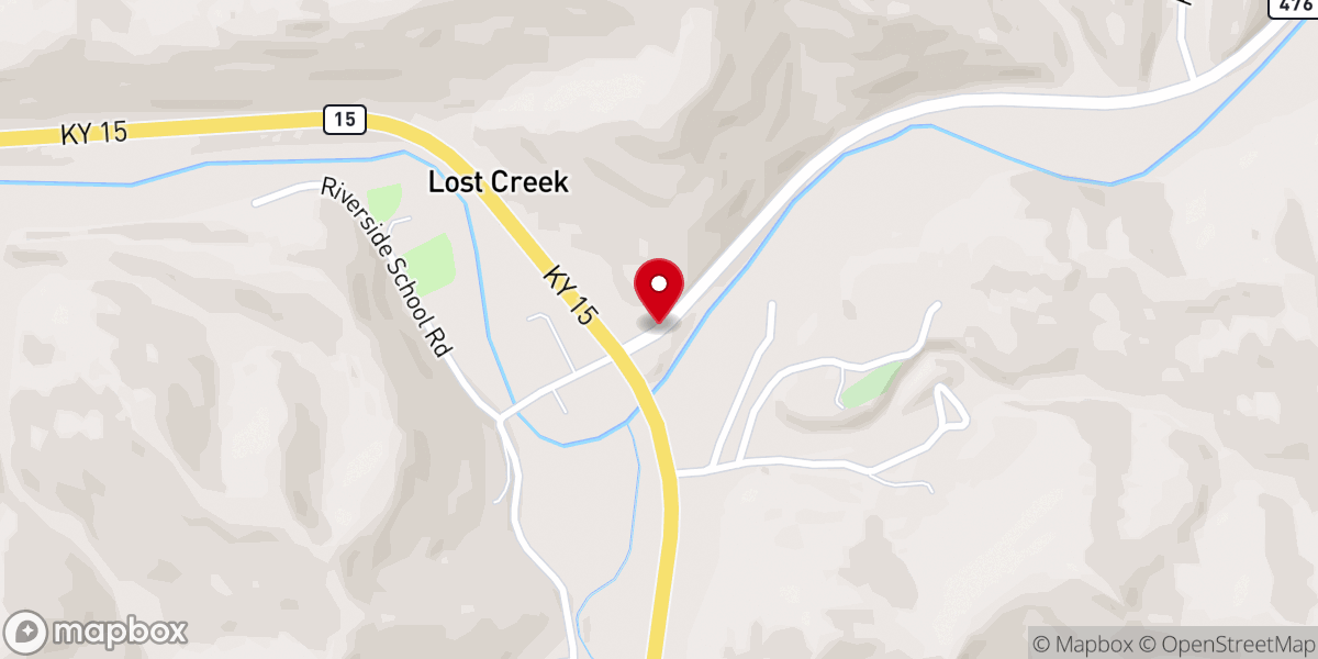 Map showing location of Lost Creek Ev Free Church