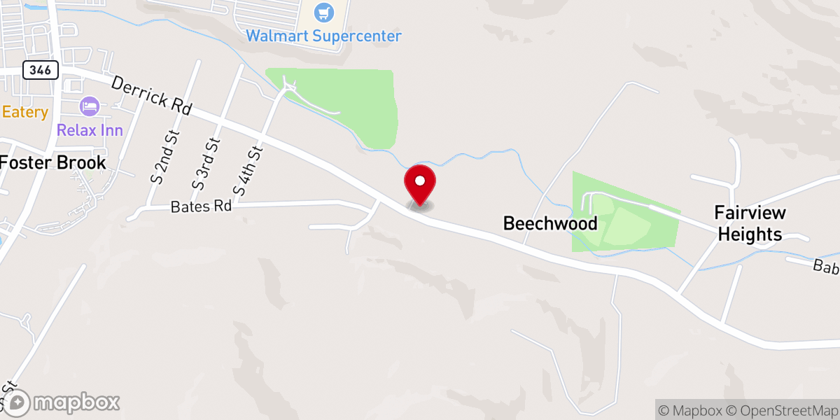 Map showing location of Church of Christ