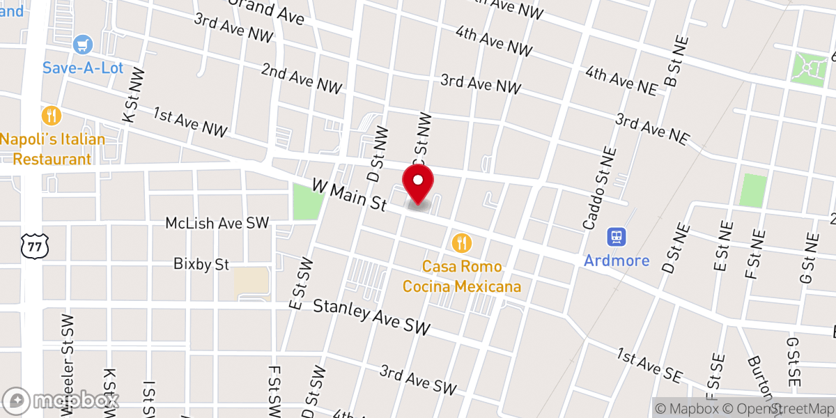 Map showing location of Baptist Home For Girls