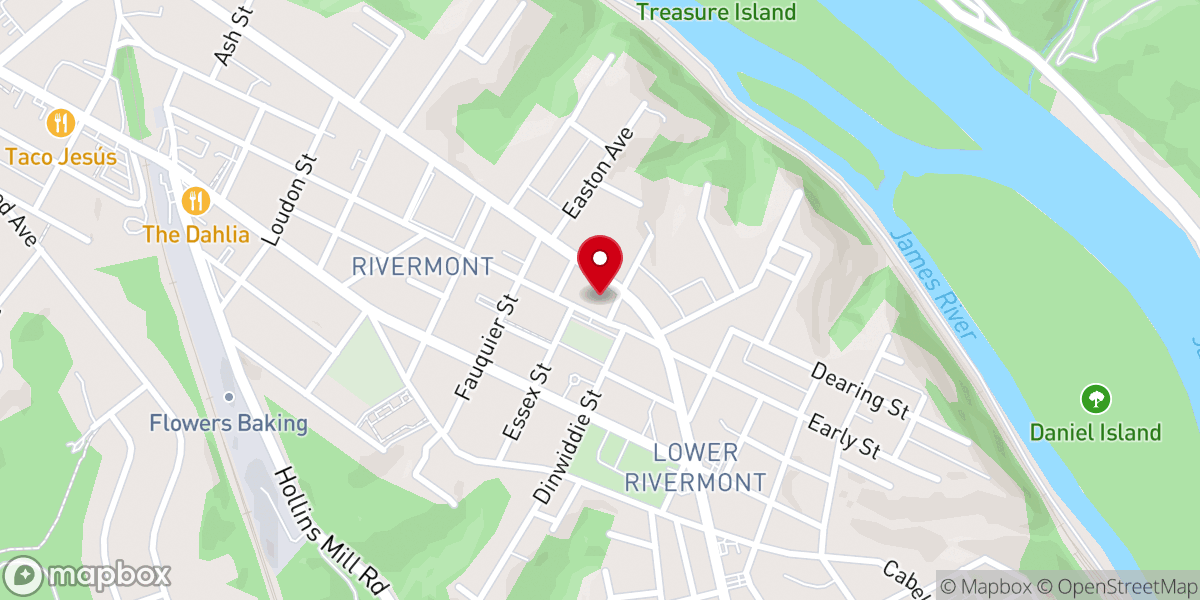 Map showing location of Centenary United Methodist Church