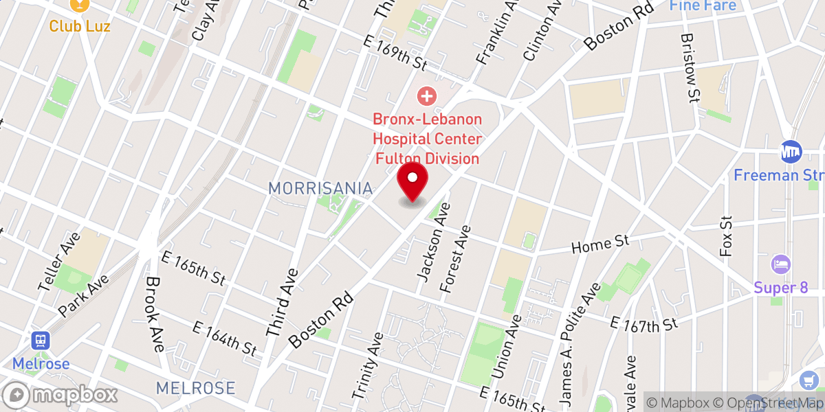 Map showing location of Willing Workers Baptist Church