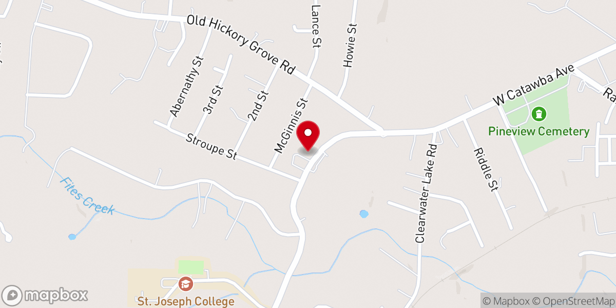 Map showing location of Westview Point Church