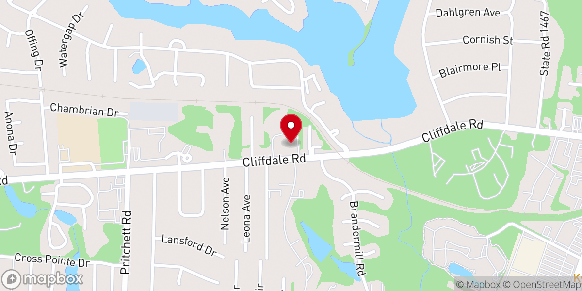 Map showing location of Mount Gilead Church