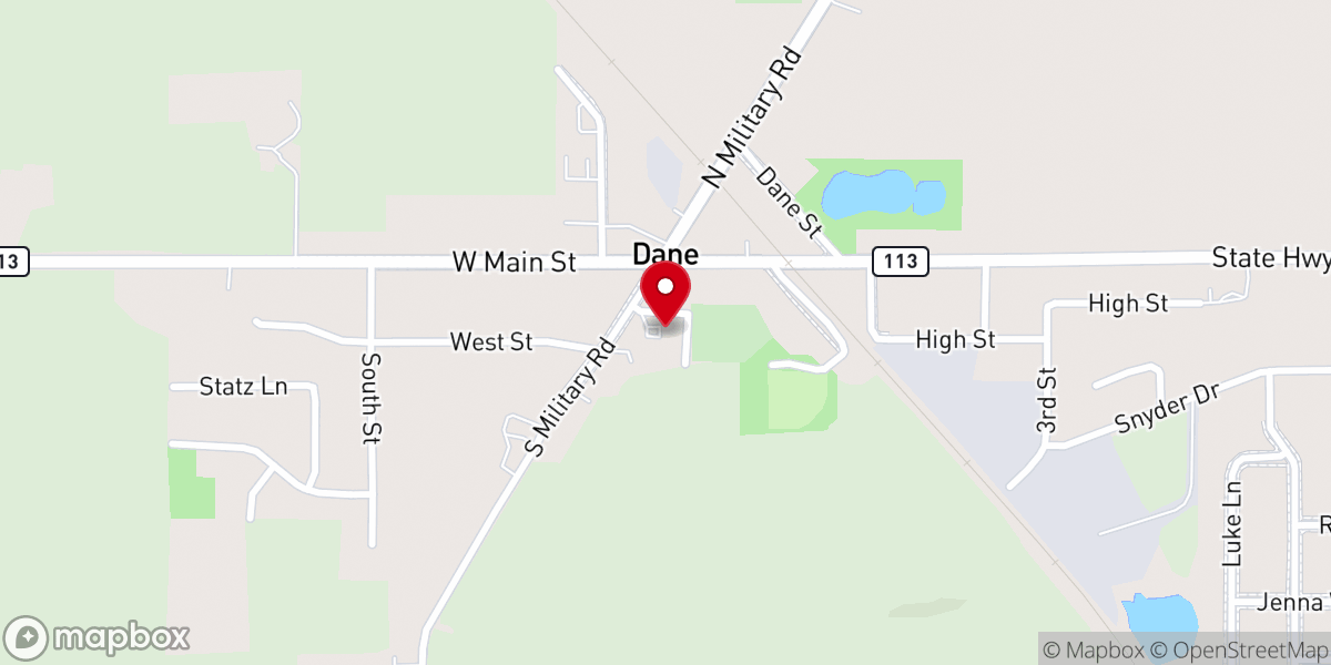 Map showing location of St. Michael Catholic Church (St. Maximilian Kolbe Parish)