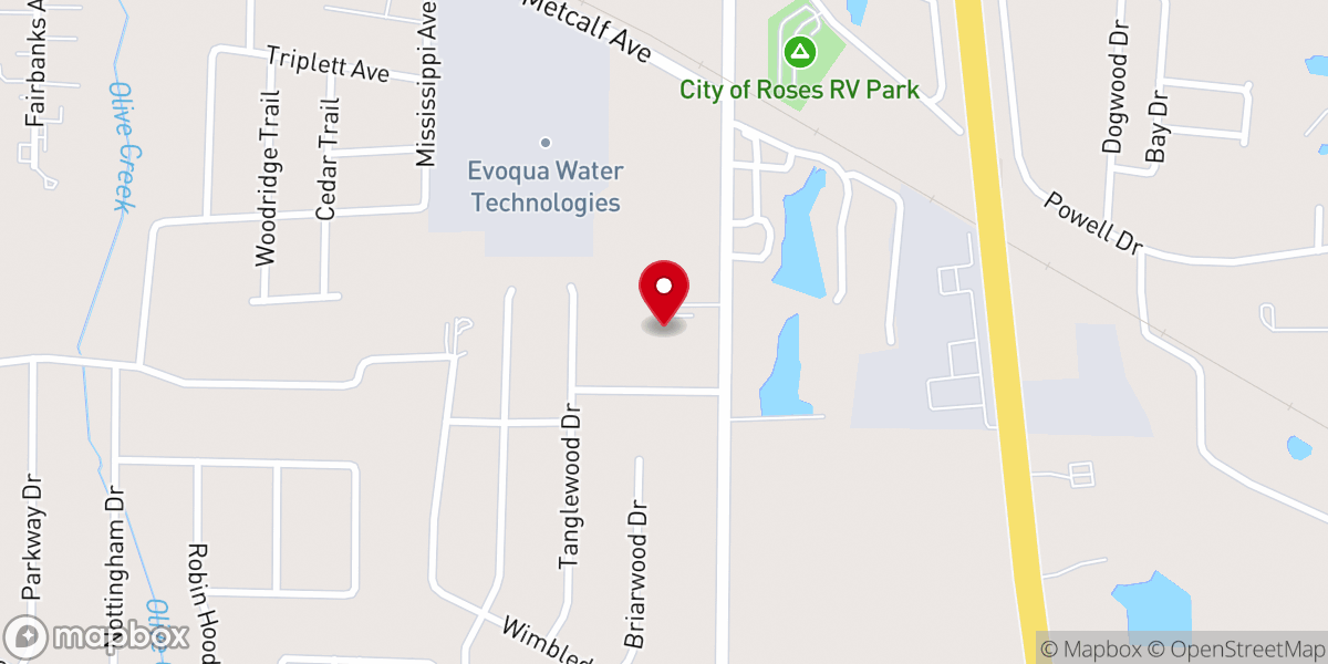 Map showing location of Thomasville church of Christ