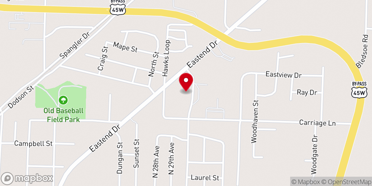 Map showing location of Humboldt Church of Christ
