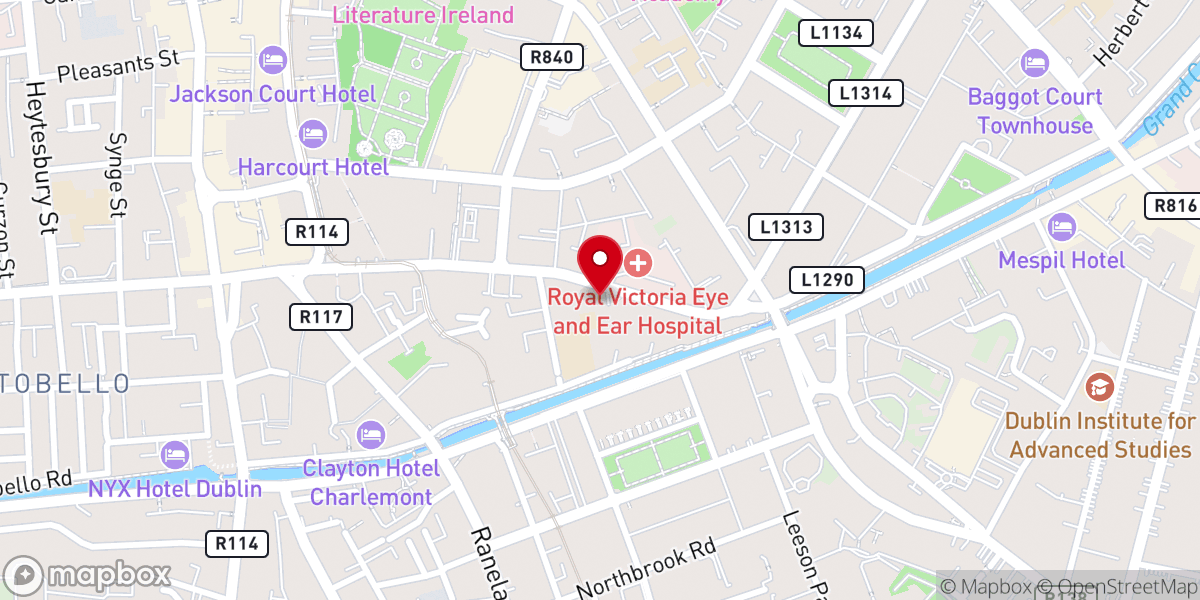 Map showing location of St. Finian's Lutheran Church